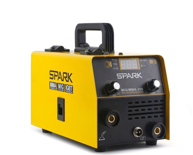 კემპის და შედუღების აპარატი FLUX მავრთულზე - SPARK MIG 250 - MIG/MMA