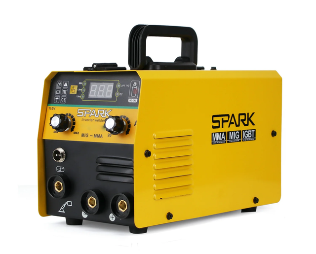 კემპის და შედუღების აპარატი FLUX მავრთულზე - SPARK MIG 300 / TIG/ MMA