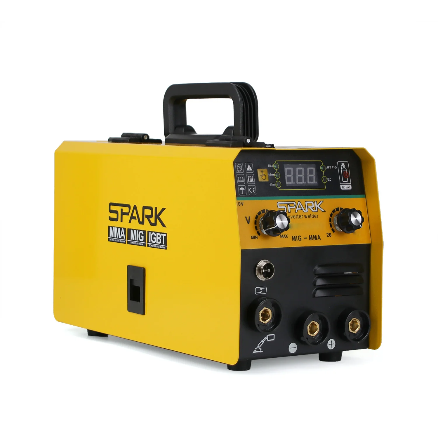 კემპის და შედუღების აპარატი FLUX მავრთულზე - SPARK MIG 300 / TIG/ MMA