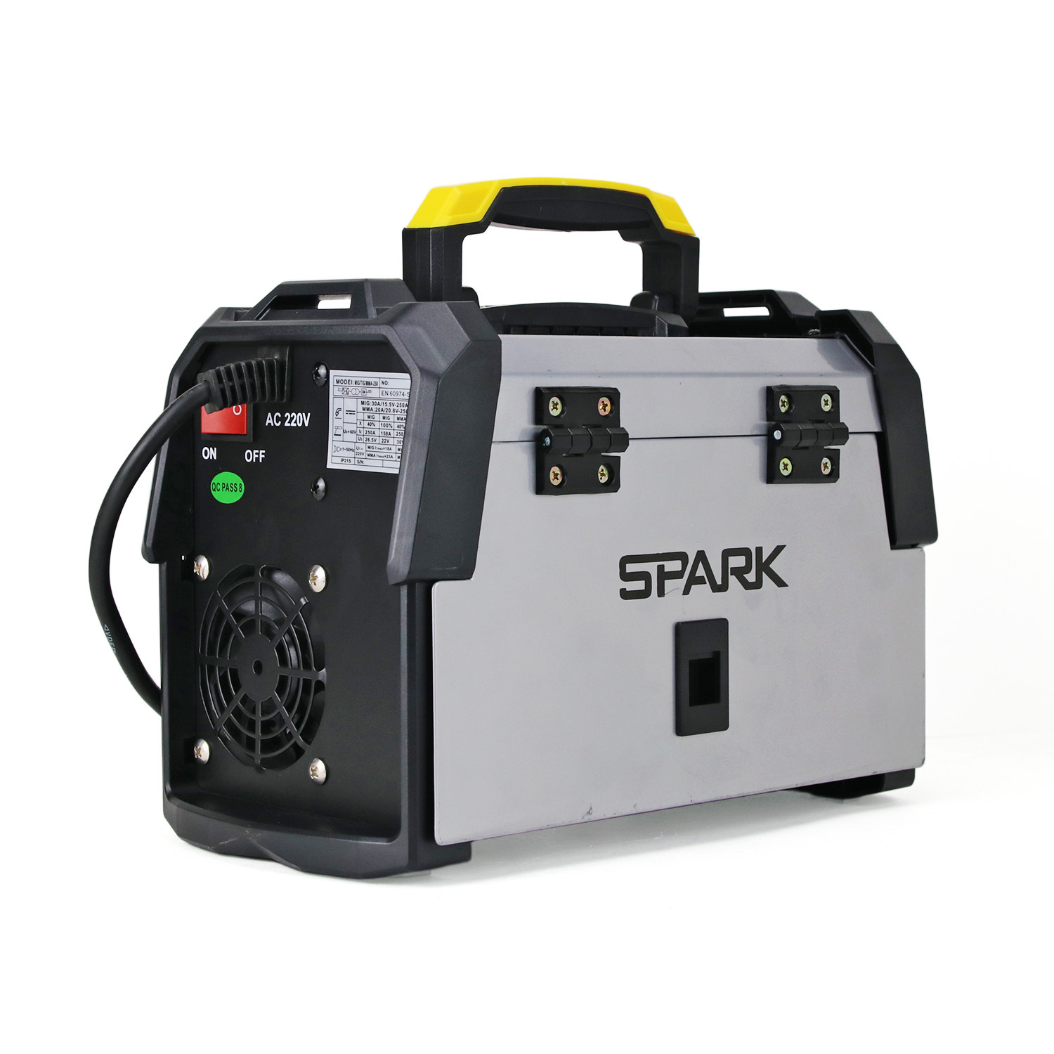 კემპის და შედუღების აპარატი FLUX მავრთულზე, MIG/MMA/TIG 3 ფუნქციით - SPARK MIG350X